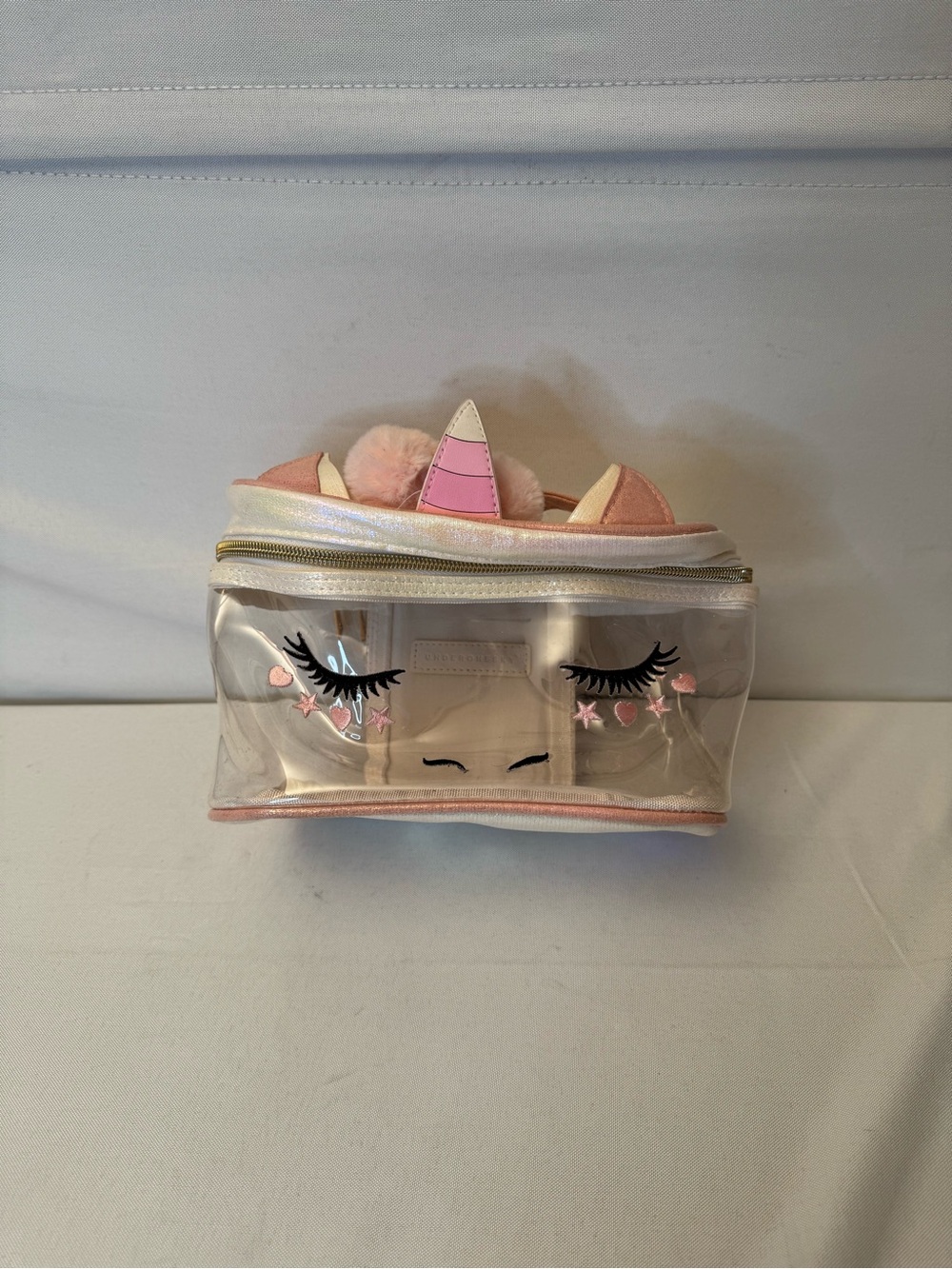 Pink Unicorn Clear Cosmetic Bag